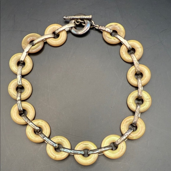 Elegant Tan and Silver Women's Necklace - Picture 1 of 11